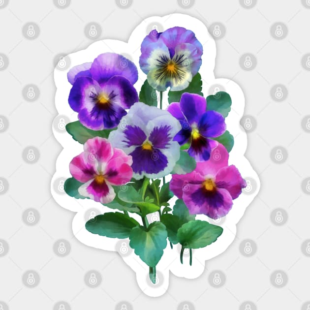 Bouquet of violets Sticker by CatyArte